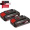 Einhell Genuine PXC 18v Cordless Twin Pack Li-ion Batteries 2.5ah 