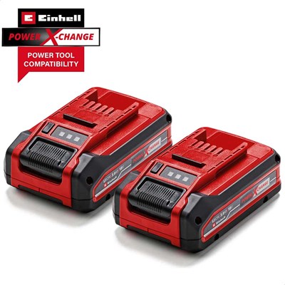 Einhell Genuine PXC 18v Cordless Twin Pack Slim Plus Li-ion Batteries 3ah