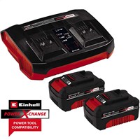 Einhell Genuine PXC 18v Cordless Twin Battery Charger and Li-ion Batteries 4ah Einhell Genuine PXC 18v Cordless Twin Battery Charger and Li-ion Batteries 4ah