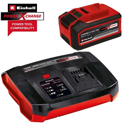 Einhell Genuine PXC 18v Cordless Slim Plus Li-ion Multi-Ah Battery 6ah and Boost Charger