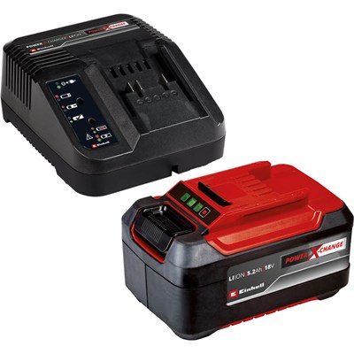 Einhell Genuine PXC 18v Cordless Slim Plus Li-ion Battery 5.2ah and Charger