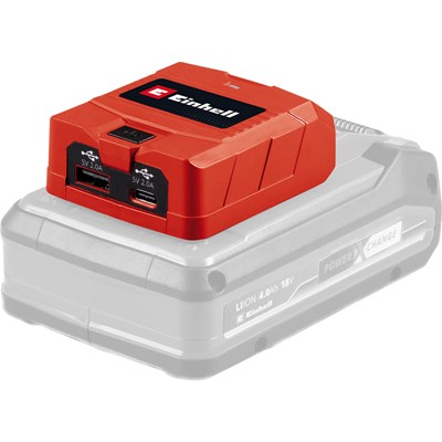 Einhell TC-CP 18 Li USB A and C Powerbank Adaptor for 18v PXC Batteries