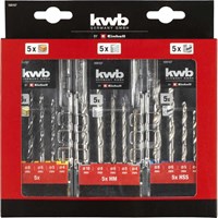 Einhell 15 Piece Assorted Drill Bit Set in 3 Cases