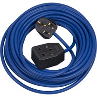 Sealey Blue 13A 1.5mm Trailing Extension Cable 240v