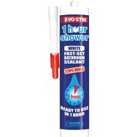 Evo-stik 1 Hour Shower Silicone Sealant Evo-stik 1 Hour Shower Silicone Sealant