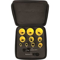 Starrett KDC10022 12 Piece Deluxe Plumbers Hole Saw Set Starrett KDC10022 12 Piece Deluxe Plumbers Hole Saw Set