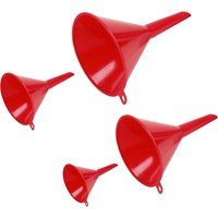 Sealey 4 Piece Economy Fixed Spout Small Funnel Set Sealey 4 Piece Economy Fixed Spout Small Funnel Set