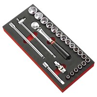 Facom 23 Piece 1/2" Drive Socket Set Metric in Module Tray