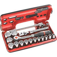 Facom 21 Piece 1/2" Drive Bi Hex Socket Set Metric in Detection Box