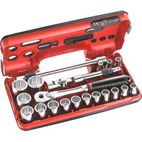 Facom 21 Piece 1/2" Drive Locking Bi Hex Socket Set Metric in Detection Box Facom 21 Piece 1/2" Drive Locking Bi Hex Socket Set Metric in Detection Box