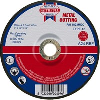 Faithfull Depressed Centre Metal Cut Off Disc