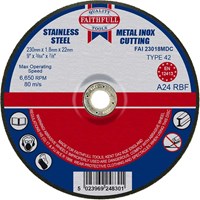 Faithfull Depressed Centre Stainless Steel Cutting Disc