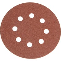 Faithfull 125mm Hook and Loop Aluminium Oxide Sanding Discs Faithfull 125mm Hook and Loop Aluminium Oxide Sanding Discs