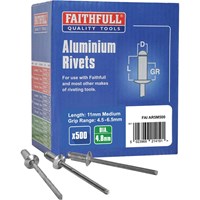 Faithfull Aluminium Pop Rivets