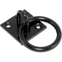 Faithfull Wall Ring On Plate Black Japanned Faithfull Wall Ring On Plate Black Japanned