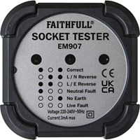 Faithfull EM907 Socket Polarity Tester