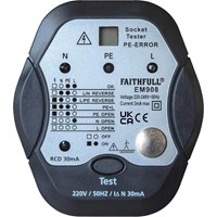 Faithfull EM908 Socket Polarity and RCD Tester