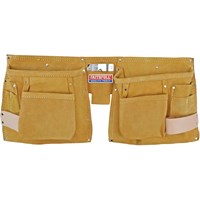 Faithfull 10 Pocket Leather Tool and Nail Pouch Faithfull 10 Pocket Leather Tool and Nail Pouch