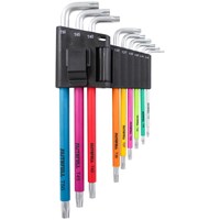 Faithfull 9 Piece Colour Coded Torx Star Key Set 