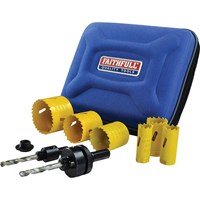 Faithfull 9 Piece Electricians HSS Bi Metal Hole Saw Set Faithfull 9 Piece Electricians HSS Bi Metal Hole Saw Set