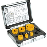 Faithfull 9 Piece Plumbers HSS Bi Metal Hole Saw Set Faithfull 9 Piece Plumbers HSS Bi Metal Hole Saw Set