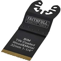 Faithfull MFBM32 BiM Flush Cut Titanium OIS Oscillating Multi Tool Plunge Saw Blade  Faithfull MFBM32 BiM Flush Cut Titanium OIS Oscillating Multi Tool Plunge Saw Blade