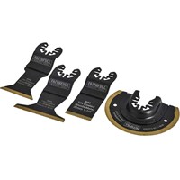 Faithfull 4 Piece OIS Oscillating Multi Tool Multi Purpose Titanium Blade Set  Faithfull 4 Piece OIS Oscillating Multi Tool Multi Purpose Titanium Blade Set