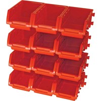 Faithfull 12 Piece Plastic Storage Bin Set Faithfull 12 Piece Plastic Storage Bin Set