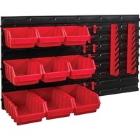 Faithfull 12 Piece Wall Storage Bin and Panel Set Faithfull 12 Piece Wall Storage Bin and Panel Set