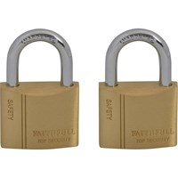 Faithfull 2 Piece Keyed Alike Brass Padlock Set Faithfull 2 Piece Keyed Alike Brass Padlock Set