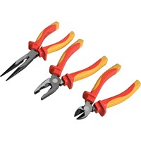 Faithfull 3 Piece VDE Insulated Plier Set Faithfull 3 Piece VDE Insulated Plier Set