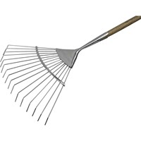 Faithfull Prestige Stainless Steel Lawn Rake Ash Handle Faithfull Prestige Stainless Steel Lawn Rake Ash Handle