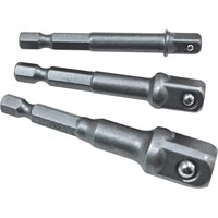 Faithfull 3 Piece 1/4" Hex to Square Drive Adaptor Set Faithfull 3 Piece 1/4" Hex to Square Drive Adaptor Set