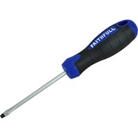 Faithfull Soft Grip Flared Slotted Tip Screwdriver
