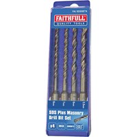 Faithfull 10 Piece SDS Plus Drill Bit Set