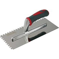 Faithfull Soft Grip Stainless Steel Notched Trowel Faithfull Soft Grip Stainless Steel Notched Trowel