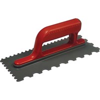 Faithfull V and U Notched Plastic Tiling Trowel Soft Grip Handle Faithfull V and U Notched Plastic Tiling Trowel Soft Grip Handle