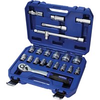Faithfull 22 Piece 1/2" Drive Hexagon Socket Set Metric Faithfull 22 Piece 1/2" Drive Hexagon Socket Set Metric