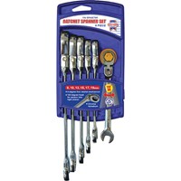 Faithfull 6 Piece Flexible Ratchet Combination Spanner Set Faithfull 6 Piece Flexible Ratchet Combination Spanner Set