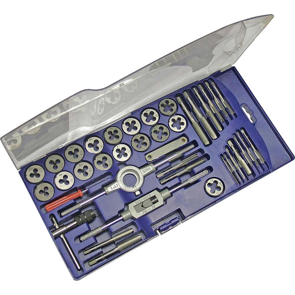 Faithfull  Metric Tap & Die Set Of 39 Carbon Steel
