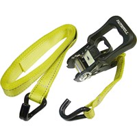 Faithfull 2 Piece Ratchet Tie Down J Hook Strap Set