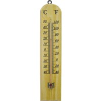 Faithfull Wooden Wall Thermometer Small