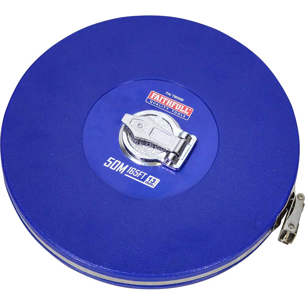 Faithfull Rounded Long Fibreglass Tape Measure | Long Tape Measures