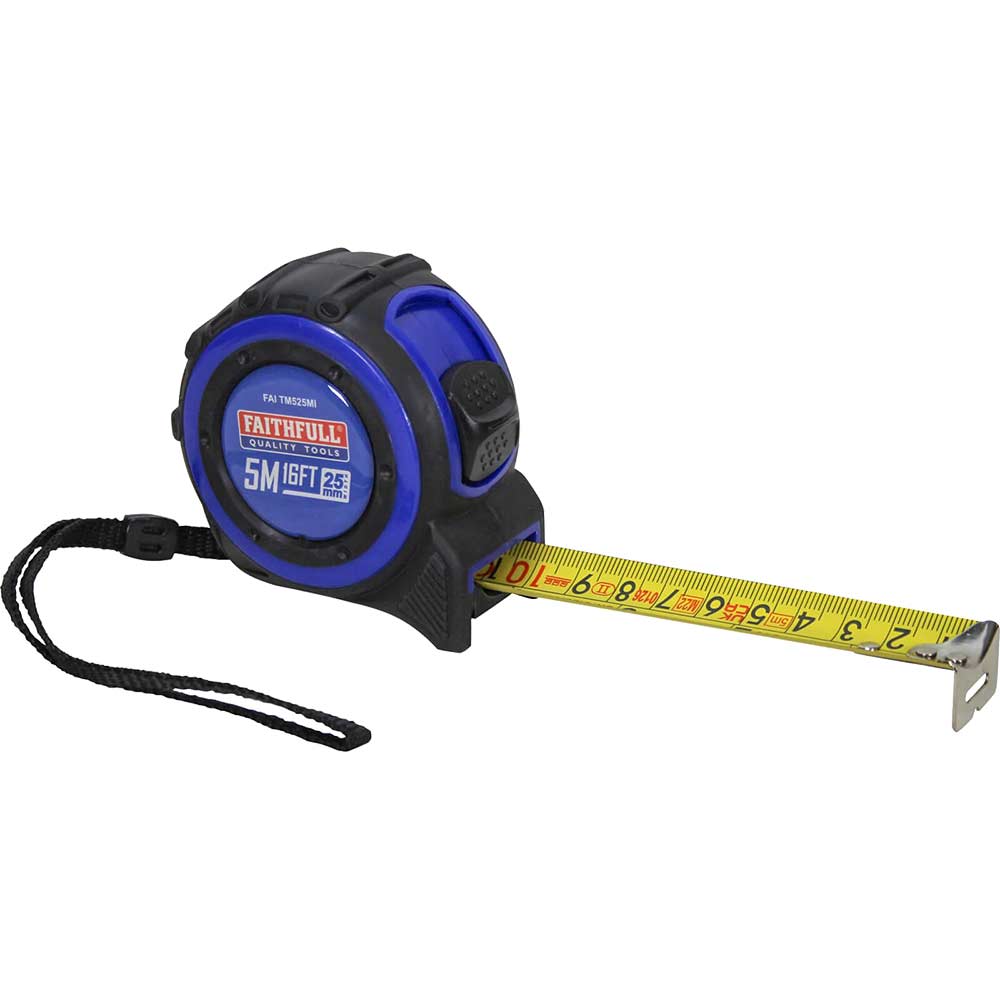 Faithfull Trade Tape Measure Imperial & Metric / 5M 25Mm 16Ft