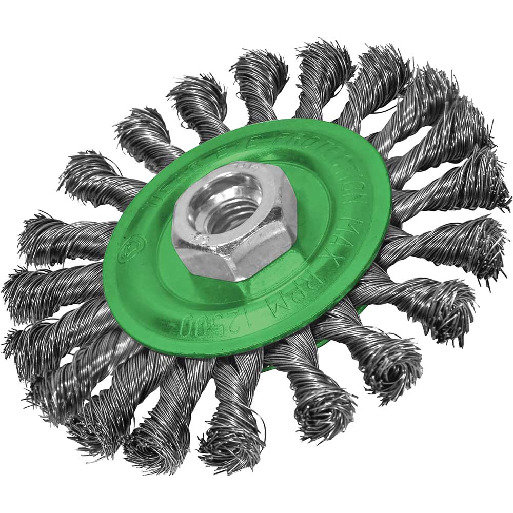 Faithfull Flat Twist Knot 0.35mm Stainless Steel Wire Brush