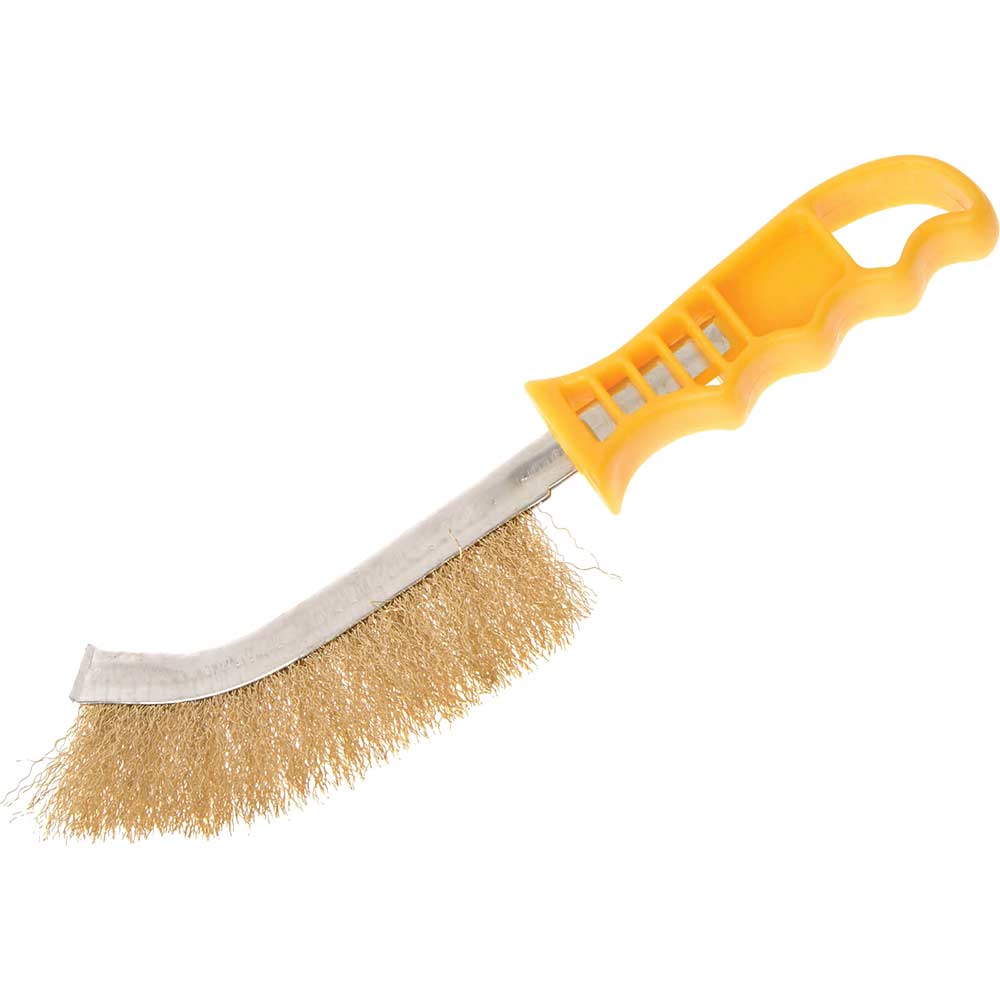 Faithfull Yellow Wire Scratch Brush Brass