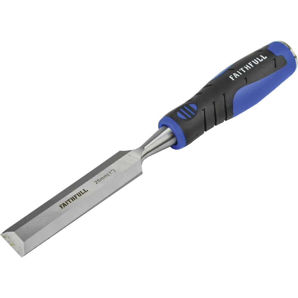 Faithfull Soft Grip Bevel Edge Wood Chisel Size 25
