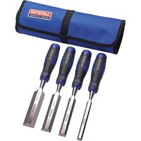 Faithfull 4 Piece Bevelled Wood Chisel Set