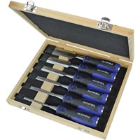 Faithfull Soft Grip 6 Piece Splitproof Bevel Edge Wood Chisel Set