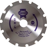 Faithfull Circular Saw Blade for Wood with Nails
